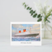 Aquarelle RMS Queen Elizabeth Postkarte (Stehend Vorderseite)