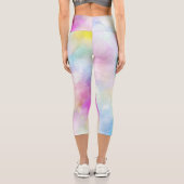 Aquarelle-Stil Capri Leggings (Rückseite)