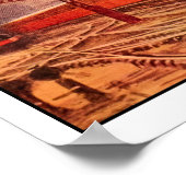 Aquarelle Vintage Lokomotive Flying Scotsman Poster (Ecke)