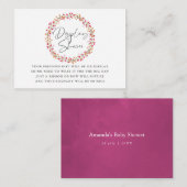 Aquarelle Wild Blume Kinderdusche Begleitkarte (Vorne/Hinten)