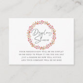 Aquarelle Wild Blume Kinderdusche Begleitkarte (Vorderseite)