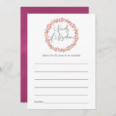 Aquarelle Wild Blume Kinderdusche Mama Beratung Hinweiskarte (Vorne/Hinten)