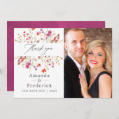 Aquarelle Wilde Blume Hochzeit Dankeskarte (Vorne/Hinten)