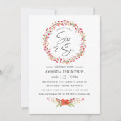 Aquarelle Wilde Blume Siena Einladung (Vorderseite)