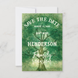 Aquarelleiche Retro Rustic Family Wiedersehen Save The Date