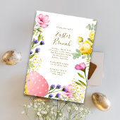 Aquarelleier-Jagd und Osterbrunch Einladung