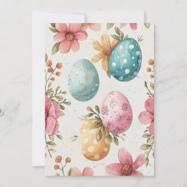 Aquarelleier-Karte für Ostern, glückliche Ostern Feiertagskarte