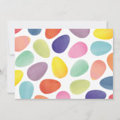 Aquarelleier Ostereier Einladung (Rückseite)