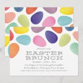 Aquarelleier Ostereier Einladung (Vorne/Hinten)