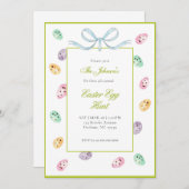 Aquarelleier Ostereier Osterbrunch Ankündigung (Vorne/Hinten)