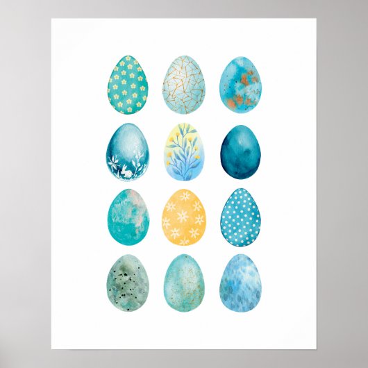 Aquarelleier Poster (Vorne)