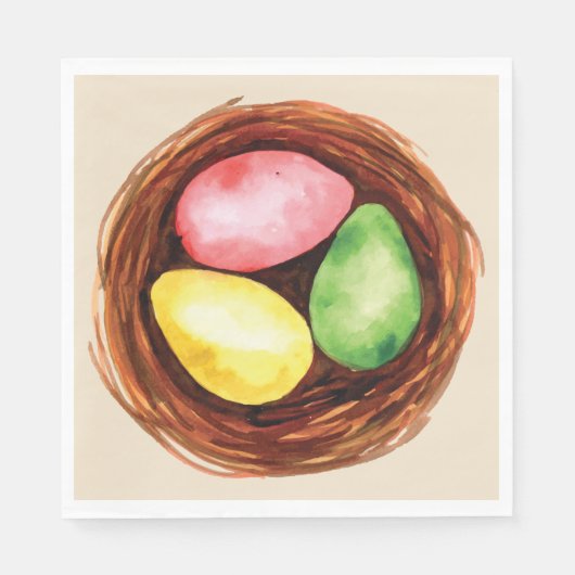 Aquarelleier Serviette (Vorderseite)