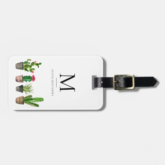 Aquarelleingemachter Gepäckanhänger (Vorderseite horizontal)