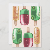 Aquarelleis cooles Party Geburtstag Einladung (Rückseite)