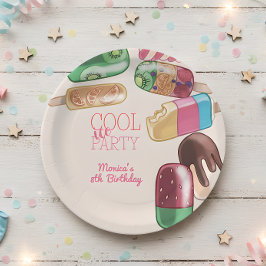 Aquarelleis cooles Party Geburtstag Pappteller