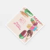 Aquarelleis cooles Party Geburtstag Serviette (Ecke)