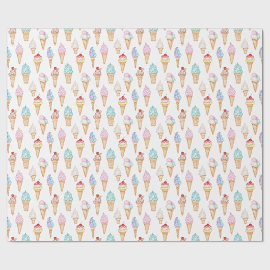 Aquarelleis Creme Cons Geschenkpapier (Flach)