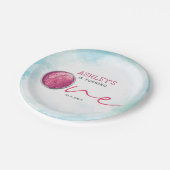 Aquarelleis Creme Pappteller (Schrägansicht)