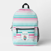 Aquarelleis Creme Personalisiert Bedruckter Rucksack (Vorderseite)