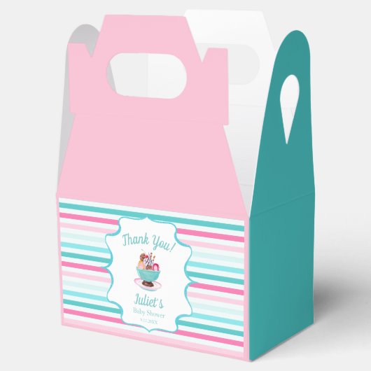 Aquarelleis Creme Sundae Kinderdusche Geschenkschachtel (Geöffnet)