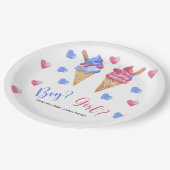 Aquarelleis-Geschlecht Pappteller (Schrägansicht)