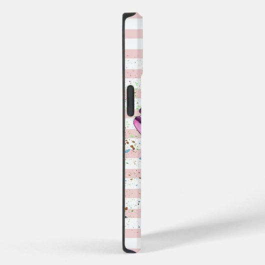 Aquarelleis, Macaroons, rosa Streifen Case-Mate iPhone Hülle (Rückseite / Rechts)