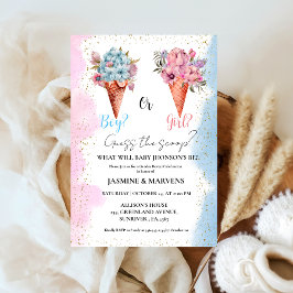 Aquarelleis Raten Sie das Geschlecht offen Einladung