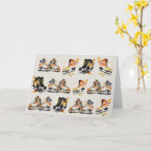 Aquarelleis-Skate mit Herbstleaves-Muster Karte (Gelbe Blume)