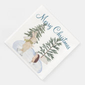 Aquarelleis Skaten Waldtiere Serviette (Ecke)