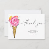 Aquarelleis - vielen Dank Brautparty Dankeskarte (Vorderseite)