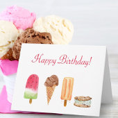 Aquarelleis zum Geburtstag Karte