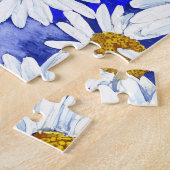 Aquarelleisen auf Denim Blue Puzzle (Seite)