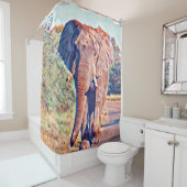 Aquarellelefant Duschvorhang (Beispiel)
