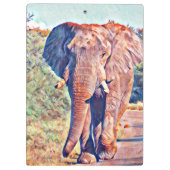 Aquarellelefant Klemmbrett (Rückseite)