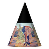 Aquarellelefant Partyhütchen (Links)