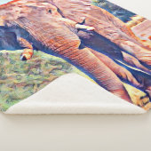 Aquarellelefant Sherpadecke (3/4)