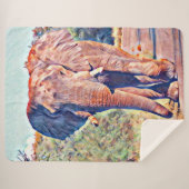 Aquarellelefant Sherpadecke (Vorderseite (Horizontal))