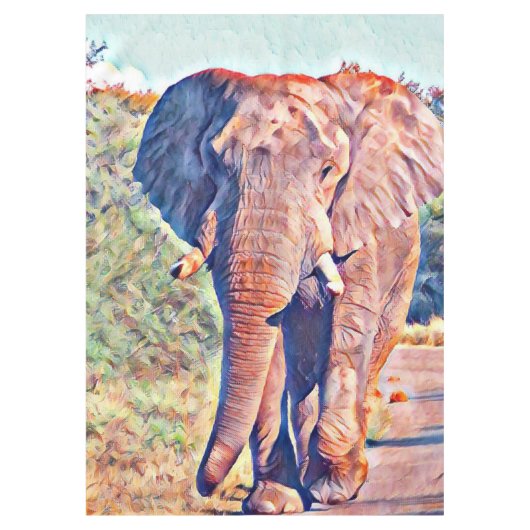 Aquarellelefant Tischdecke (Vorderseite)