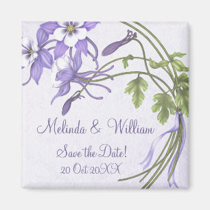 Aquarellen-Magnet mit Columbine-Blumen ~ Termin vo Magnet