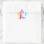 Aquarellenbogen 100 - Zahlen Sternenaufkleber Stern-Aufkleber (Tasche)