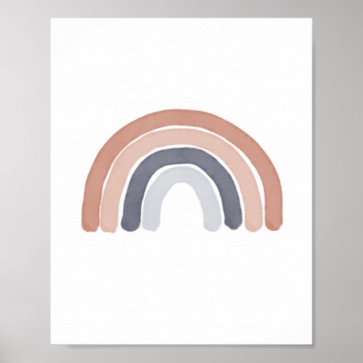 Aquarellenbogen-Gender-Neutrales Kinderzimmer-Post Poster (Vorne)