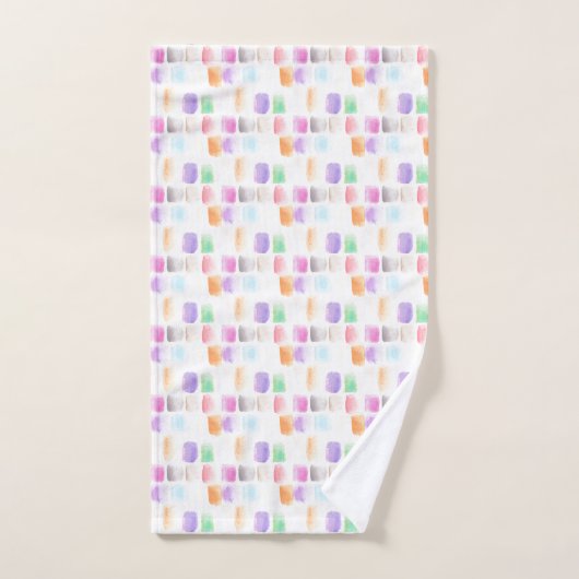 Aquarellenbogen Hand Pinselstriche Badhandtuch Set (Handtuch)