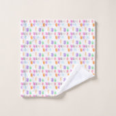 Aquarellenbogen Hand Pinselstriche Badhandtuch Set (Waschlappen)