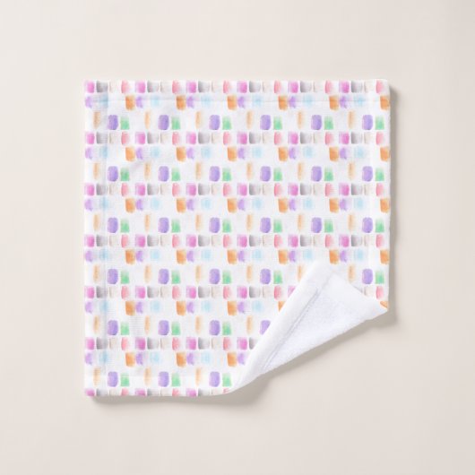 Aquarellenbogen Hand Pinselstriche Badhandtuch Set (Waschlappen)