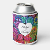 Aquarellenbogen Mandala mit Herz Dosenkühler (Kanne Rückseite)