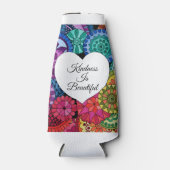 Aquarellenbogen Mandala mit Herz Flaschenkühler (Vorderseite)