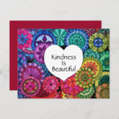 Aquarellenbogen Mandala mit Herz Postkarte (Vorne/Hinten)