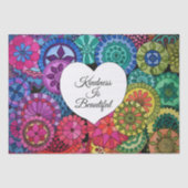 Aquarellenbogen Mandala mit Herz Seidenpapier (Vorderseite)