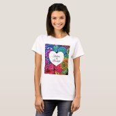 Aquarellenbogen Mandala mit Herz T-Shirt (Vorne ganz)