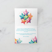 Aquarellenbogen und Sterne gefaltet Danke Karte (Innenseite)